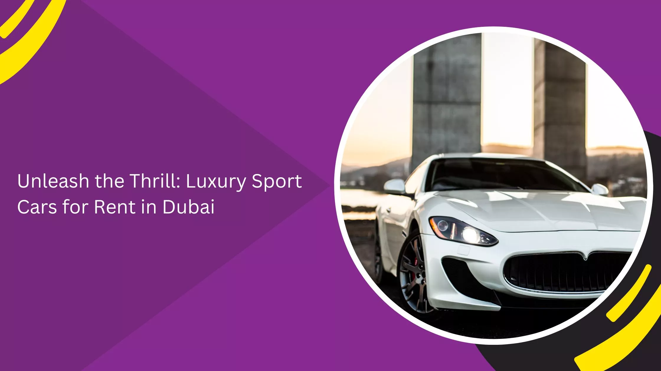 Unleash the Thrill: Luxury Sport Cars for Rent in Dubai