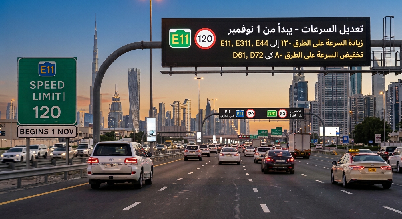 Three Dubai roads get higher limits, two get lower, from 1 November