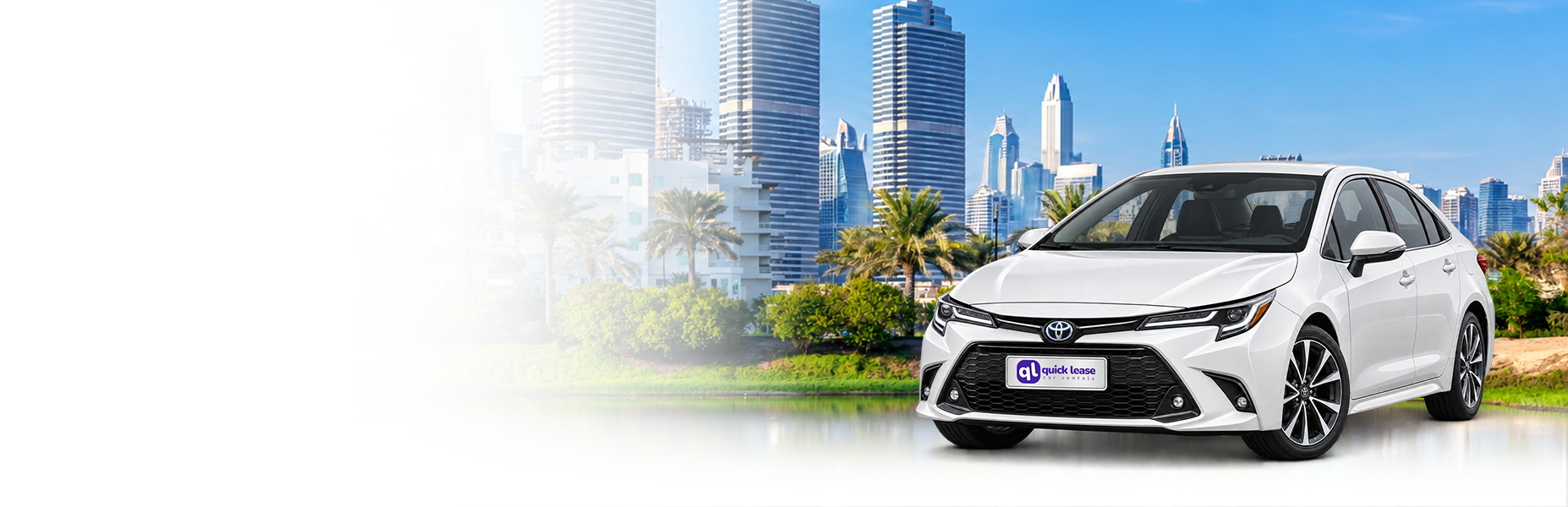 Dubai skyline road