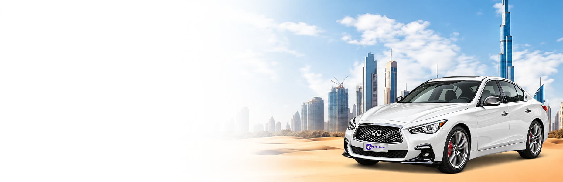 Dubai skyline road
